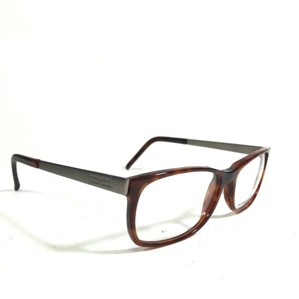 Porsche Design Eyeglasses Frames P8208 B Grey Tortoise Rectangular 53-15-140